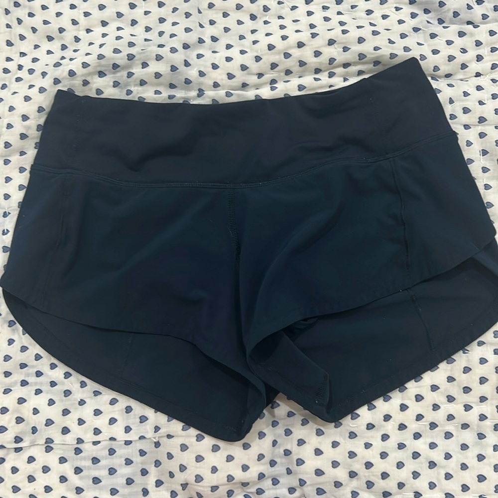 navy lululemon speed ups size 0 2.5 inch